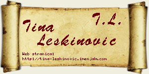 Tina Leškinović vizit kartica